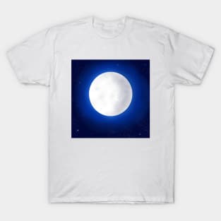 Full Moon in the Beautiful Night Sky T-Shirt